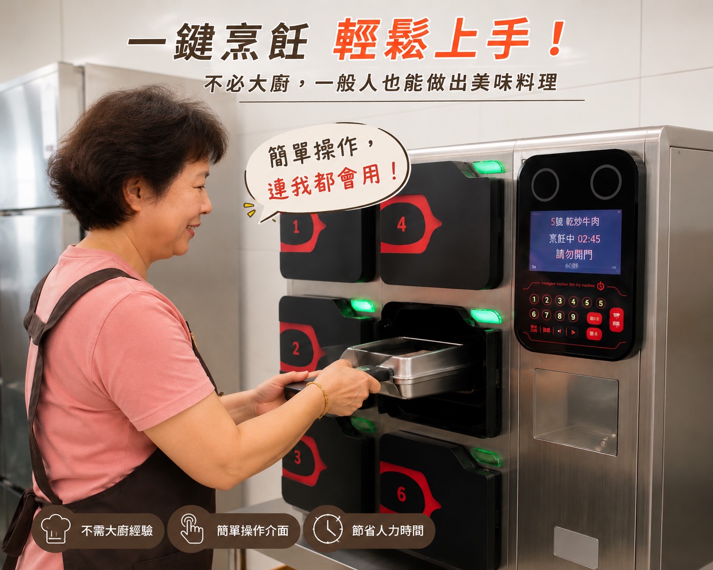 不需要成為大廚，也能完成料理。